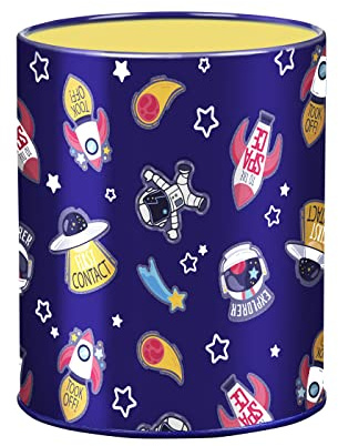 Viquel - Portamatite in metallo Spazio - Portamatite da ufficio per bambini - Blu