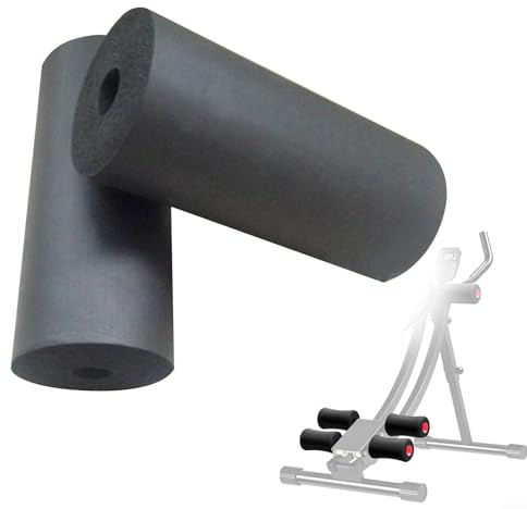 Juego de 2 almohadillas de espuma para pies, juego de rodillos de espuma para pies, almohadilla de rodillo de ejercicio de gimnasio de repuesto para banco de pesas, patas de tubo (170 mm)