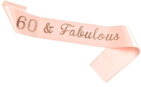JEKUGOT 60th Birthday Sash 60th Birthday Decorations for Women Birthday Sash for Women 60th Sash for Birthday Party