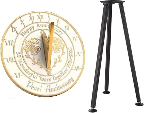 ANTIQUEMEDIEVAL Meridiana per 30° anniversario di perle con supporto, regalo per coppia 2025