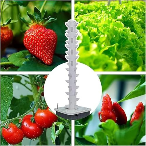 Torre hidropónica de 15 pisos y 45 hoyos Sistema de cultivo hidropónico, Sistema de cultivo acuapónico, Sistema de cultivo hidropónico vertical, Torre vertical con sistema de cultivo hidropónico