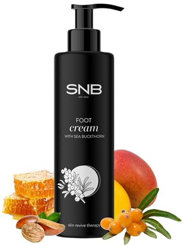 SNB Professional Revive Therapy Crema piedi 200 ml – Cura intensiva con propoli, olio di olivello spinoso, burro di karitè e burro di mango – Cura dei piedi idratante per la pelle liscia | dopo