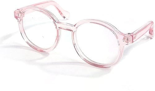 Pink Transparent Pet Dog Cute Glasses Clear Lens Retro Glasses Photo Props Cat Sun Glasses for Small Dogs Cats Cosplay Apparel Accessories