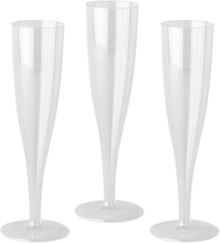 DUE ESSE S.N.C. DI SABATINI ALDO Lot de 10 verres à champagne transparent en PLA idéal pour apéritifs et aériens