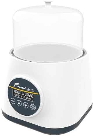 LAB FISH Professionellt elektriskt vattenbad laboratorium 2 L (WB-2S) 100 °C precisionsuppvärmd rostfri ståltank med timer och dubbelt skydd mot torkning