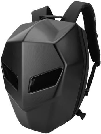 Oreilet LED-ryggsäck, Motorcykelryggsäck med APP-kontroll, Automatisk Justering, Programmerbar Motorcykel Cool Hard Shell Hjälmväska för Ridning Cykel Reseförvaring
