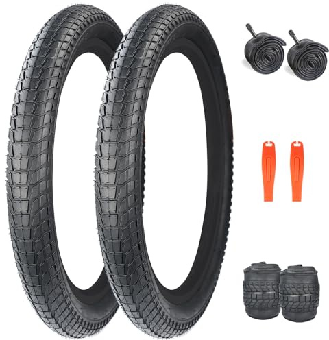 Neumático de Bicicleta WEEROCK 20x2.125 a Prueba de pinchazos, neumático Plegable de 20 Pulgadas para Bicicleta de montaña, MTB, BMX, Bicicleta Urbana(20 x 2,125 (2 neumáticos y 2 mangueras)