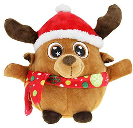 JIAHG LED Musikalische Gefüllte Elch Stofftiere Leuchtender und Singender Plüschtiere Plüschpuppe Plüsch Rentier Spielzeug Weiche Kuscheltier Spielzeug Weihnachten Dekoration für Kleinkinder Mädchen