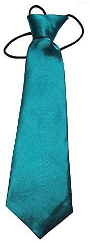 Elastische Krawatte für Jungen, Kinder, Schule, Jungen, weiches Polyester, für formelle Anlässe, Hochzeiten, Abschlussball, Feiern, Partys, türkis, M