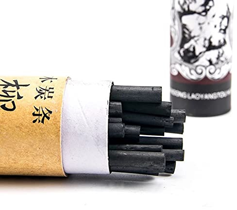 XHBTS Lot de 25 crayons de charbon de bois pour dessin, croquis et art, Willow Sketch pour le dessin (5-8 mm(25 pcs))