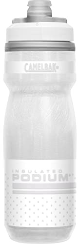 Camelbak PODIUM CHILL 21oz – bike bottle – self-sealing cap – leak-proof – easy cleaning – optimal cage fit – Reflective Ghost, size: OS