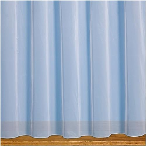 John Aird Denise Plain Net Curtains With Weighted Base & Rod Slot - Select Your Size (1 Metre Width, Drop: 36 (91cm))