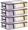 4 Pack 90L Large Under Bed Storage Bags, Clear Underbed Storage Bag with Lid Clothes Storage Bedroom Storage Under Bed Storage Organiser PP Fabric for Quilt, Blanket, Clothing, Shoes