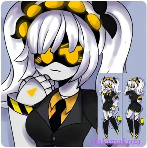 Xingbiyou Seitenschläfer Kissenbezug 50X150CM, Murder Drones J Cosplay Atmungsaktiver Kissenbezug Pfirsichhaut Velour mit Reißverschluss