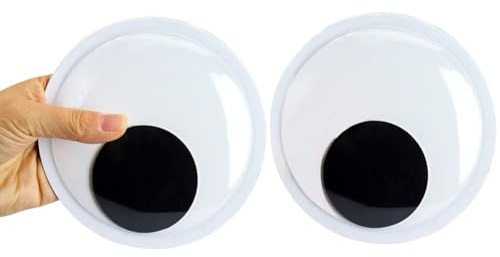 Ojos Móviles Autoadhesivos,Grande Tamaños Ojos Móviles,Ojos Autoadhesivos Gigantes,Ojos Oscilantes Autoadhesivos,Ojos de Plástico Autoadhesivopara Manualidades, Decoración Hecha a Mano (180mm)