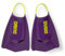 Arena Powerfin Pro II - Pinne unisex per adulti, unisex, in silicone, a lama corta, personalizzabili, colore: prugna/lime, taglia 40-42
