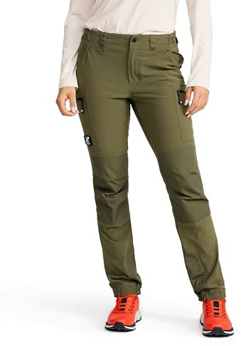 RevolutionRace Nordwand Highwaist Stretch Pants für Damen, Wanderhose mit Hoher Taille für alle Outdoor-Aktivitäten, Olive Night, M