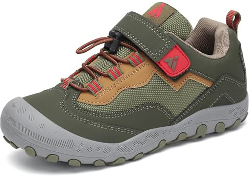 Mishansha Niños Zapatillas de Senderismo Transpirable Antideslizante Zapatos para Correr Unisex Calzado Deportivo Exterior, Verde 31 EU