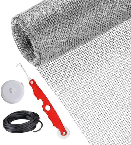 Rullo per schermo in fibra di, ricambio per porte dello schermo, accessorio di rete – 157 x 47 pollici, rullo ad alte prestazioni, set di riparazione per porte scorrevoli, protezione per animali