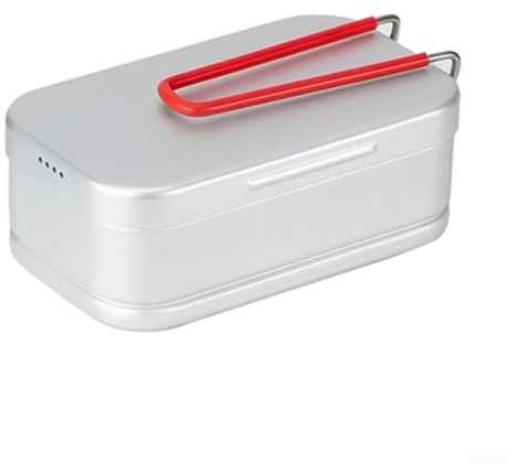 Aluminium-Topf-Lunchbox-Set mit Grill und Dampfgarer für bequemes Kochen im Freien