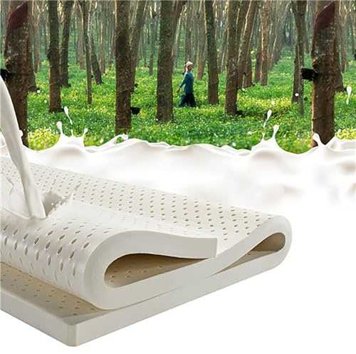 100% Natural Latex Mattress Topper - 4-inch Firm Bed Pad, Pressure Relief & Support, Eco-Friendly Latex Foam, Ideal for Full Size 54×75, Sleep Comfort Upgrade