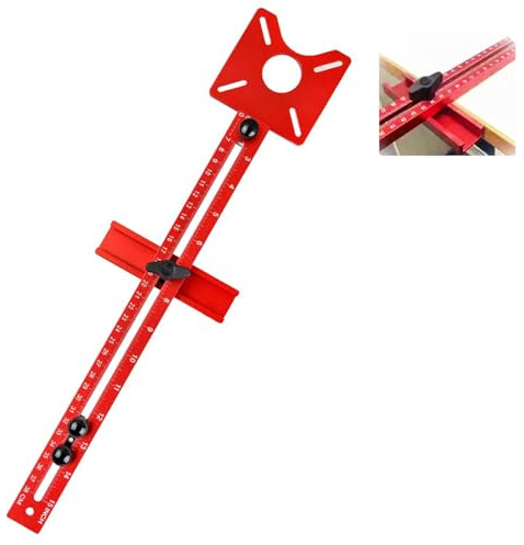 Compasso di fresatura in alluminio regolabile, raggio da 90 mm a 370 mm, modello di fresatura multifunzione 4 in 1, compatibile con Makita, metrico MM Router circolare per cerchi e diritti
