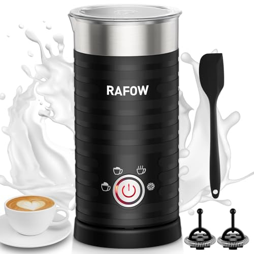 4-in-1 elektrischer Milchaufschäumer Dampfgarer – Heißer und kalter Kaffee-Schaumbereiter, 300 ml, automatischer Milchwärmer, Schaumaufschäumer für Latte, Cappuccino, Macchiato, Schokolade