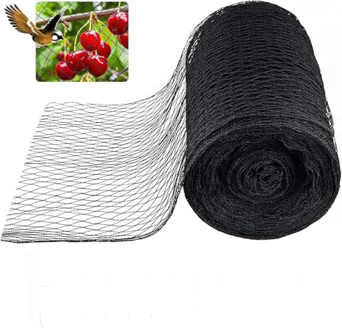 Filet Anti Oiseaux, 5X15m Filet de Jardin, Filet Anti Pigeon, Filet de Protection, Filet Jardin Potage Protéger Les Plantes, Fruits, Fleurs, Arbres, Maille Fines de 2 x 2 cm, Noir