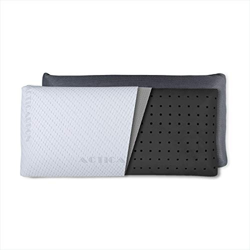Dreaming Kamahaus Almohada viscoelástica Carbono Activo 80 cm | Núcleo indeformable | Hilo de Plata | Microperforada | Antiestrés | Funda con 2 Caras Invierno/Verano |