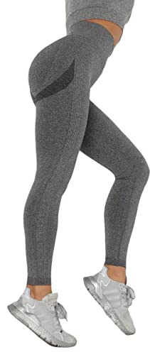 GUKOO Leggins Push Up Caderas de Mujer Pantalón Punto Sin Costuras Deportivos AnticelulíTicos Pantalón Gym Deportivas Mallas