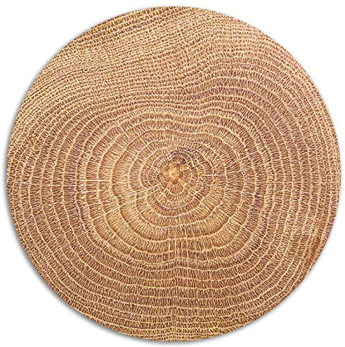 Tapis de Souris en Bois Rond Ø 22 cm en Caoutchouc spécial extrêmement résistant à la déchirure avec Base Forte adhérence pour Un Maintien Optimal de Edition Colibri (Motif 153)