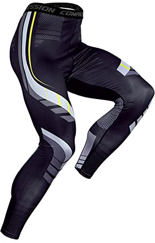 Pantalon de Compression pour Hommes Cool Dry Fitness Collants Leggings Base Layer de Sport Leggings Sport Collant pour Fitness Gym Yoga Jogging,KC174,M
