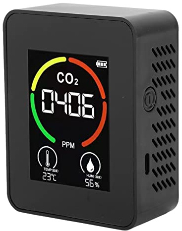 CO2-Detektor Luftqualitätsmonitor ABS TVOC-Tester mit Echtzeitanzeige Zur Temperatur-Feuchte-CO2-Messung