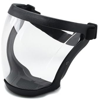 NTEK Anti-Fog Full Face Shield | anti-Fog Plastic Protective Cover | Super protective anti-fog transparent High-Definition face shield | Cover Best Goggle Shield for Men Women Eyes Face (BLACK)