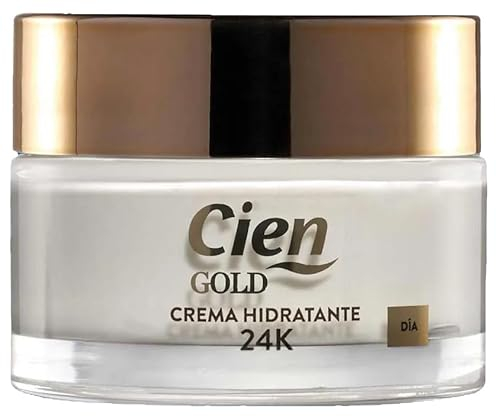 Cien - Crema Facial Día 50 ml. Antiarrugas Gold Hidratante 24K Regenerador Cecular Efecto Renovador.