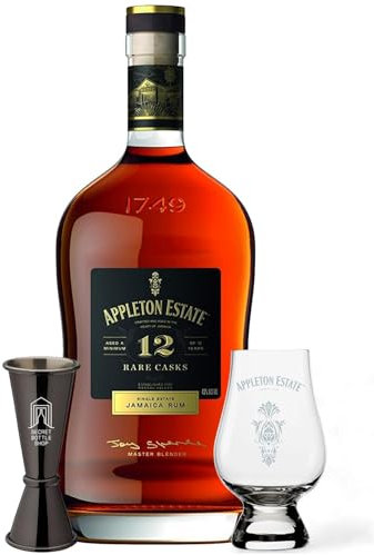 Appleton Estate 12 Year Old Rum, 70cl – Includes Glass & Jigger
