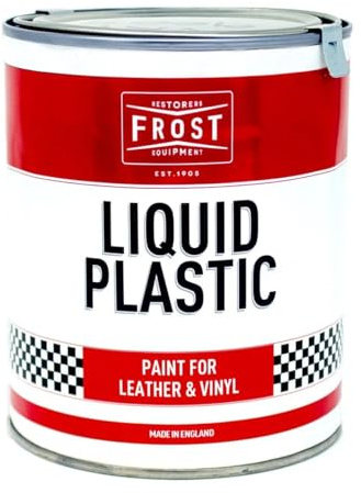 FROST Liquid Plastic Paint for Leather & Vinyl, Dark Grey, 1L, RAL 7012, Water-Resistant Flexible Coating, Made in England