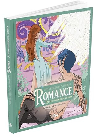 Coloriages par numéro 50 scènes de romance à colorier coloriages par numéro romance livre de coloriage romance et romantasy idée cadeau fan de romance Art thérapie