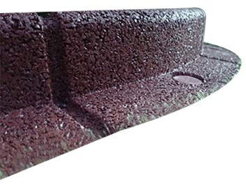 FlexiBorder - Bordura per aiuola - Bordura flessibile da giardino per prato all’inglese - vialetti - bordature rialzate - erba artificiale - Marrone - Kit 2 x 1 m di lunghezza