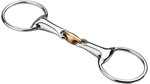Barra hueca de olivo de 21 mm, doble rota, conector de cobre, acero inoxidable, mordida de cabeza de oliva, ceja de oliva, anillo de acero inoxidable, hueco y ligero (11,5)