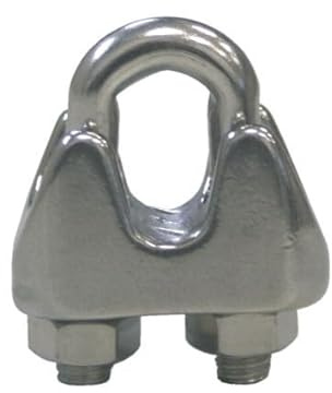 Drahtseilklemme für Ø 10 mm Drahtseil Edelstahl V4A Seilklemme Stahlseilklemme Bügelklemme Bügelseilklemme Seil Edelstahlseil Drahtseile Stahlseil Geländerseil Rankhilfe VA A4 AISI316 AISI 316 Boot