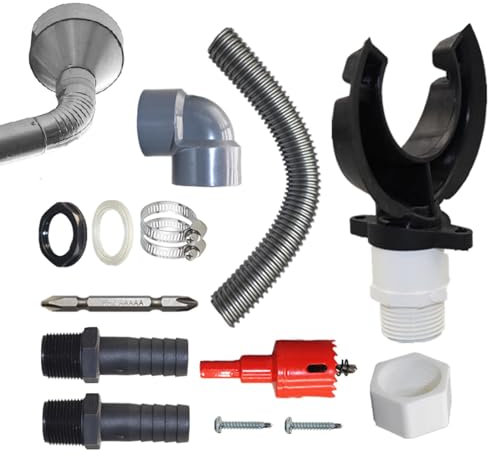 Rain Barrel Connector Kit, Rain Barrel Diverter Kit, Connects Downpipe To Water, Water Collection System Catch Rain Water For Outdoor, Applicable To 70-110mm Elbow/tee