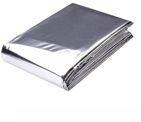 Pellicola riflettente per piante, pellicola Mylar riflettente argentata, fogli di lamina per copertura serra da giardino, pellicole in Mylar per la crescita delle piante, pellicola riflettente per il