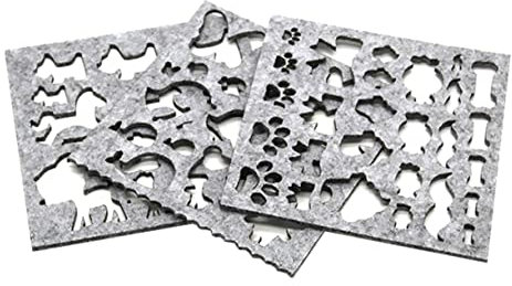 LALAFINA Molde De Fieltro Aguja Para Bordado 7 Piezas Para Diy Niños Multicolor Plantillas De Lana Para Manualidades Creativas y Aprendizaje Familia