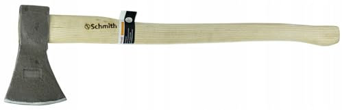 Schmith - Hacha con Mango de Madera 1 kg - Ideal para leña - Resistente - Ergonómico - Robusto - Forestal