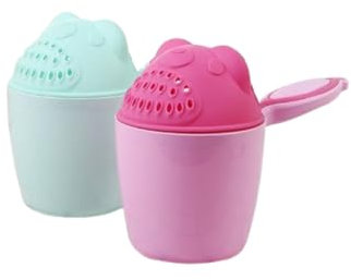 2 bicchieri per lavare i capelli per bambini, doccia per bambini, annaffiatoio bagno bambino, brocca bagno bambino, bicchiere di risciacquo per bambini con risciacquo a cascata creativo