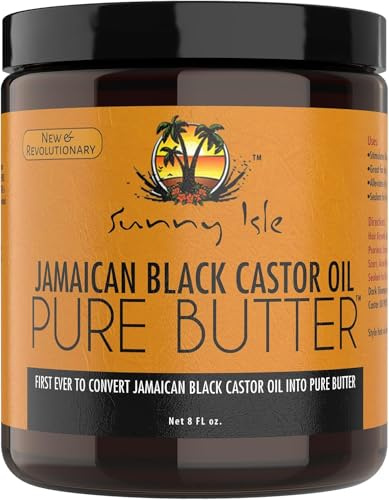 Sunny Islie Jamaican Black Castor Oil Pure Butter, 8 fl oz (236ml), Natural Hair and Skin Moisturiser
