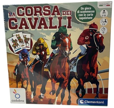 Palmitessa Corsa Dei Cavalli Gioco Da Tavolo La Corsa dei Cavalli - Gioco da Tavolo | Gioco di Scommesse con Carte Napoletane | Divertimento per Famiglie e Amici | Made in Italy | 2-8 Giocatori