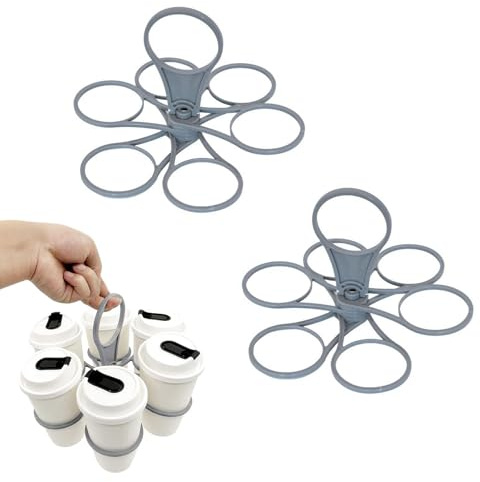 CQXSYTBN Juego de 2 portavasos Plegables con asa, Soporte Compacto para Bebidas, Ideal para Camping, Festivales, hogar y Viajes, Apto para café y refrescos