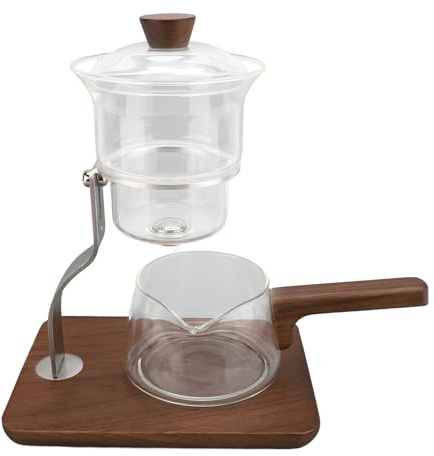 TOPINCN Teiera Automatica a Goccia, Teiera in Vetro Dal Design Magnetico da 350 Ml Set da tè Kungfu con Facile Pulizia per L'home Office